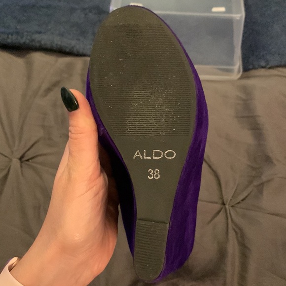 Aldo purple suede platform wedges - Picture 11 of 11